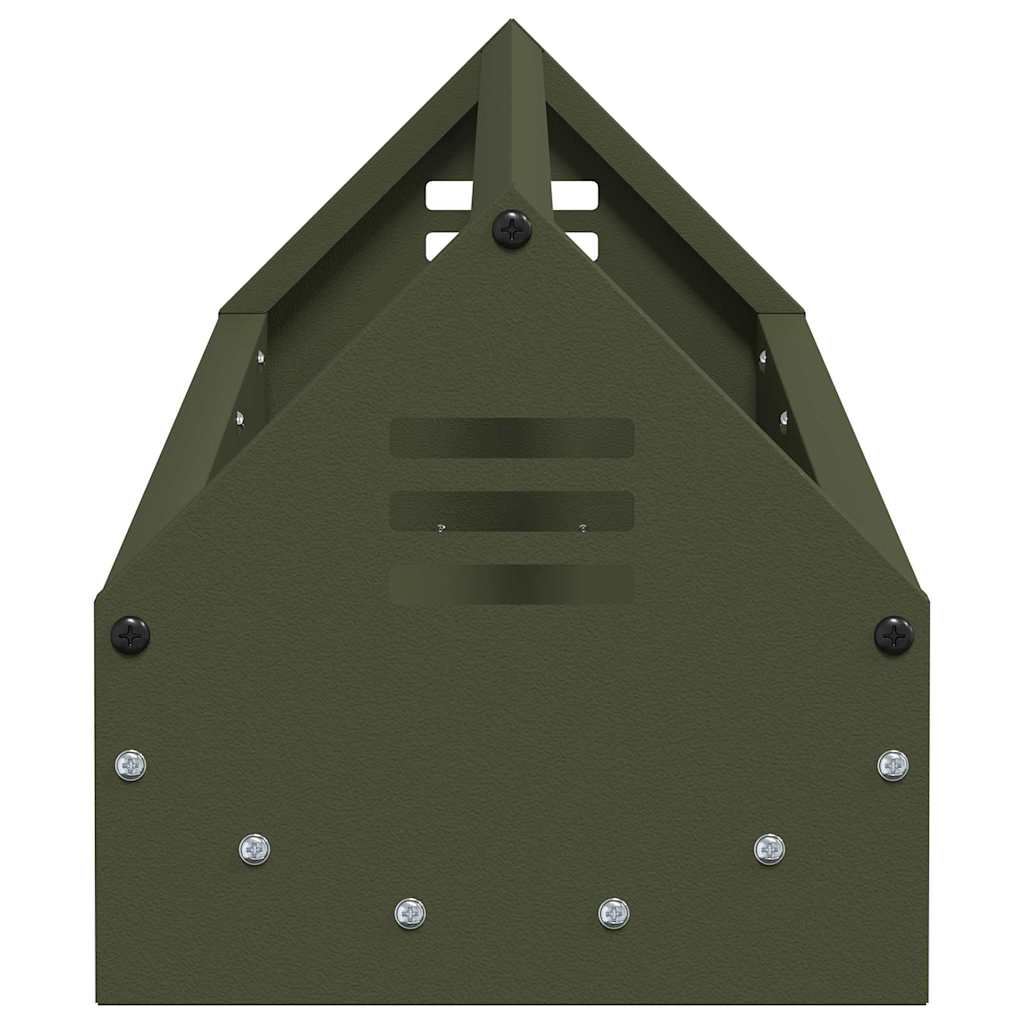 Mangiatoia per polli Verde oliva 108 x 20,5 x 20 cm 874613