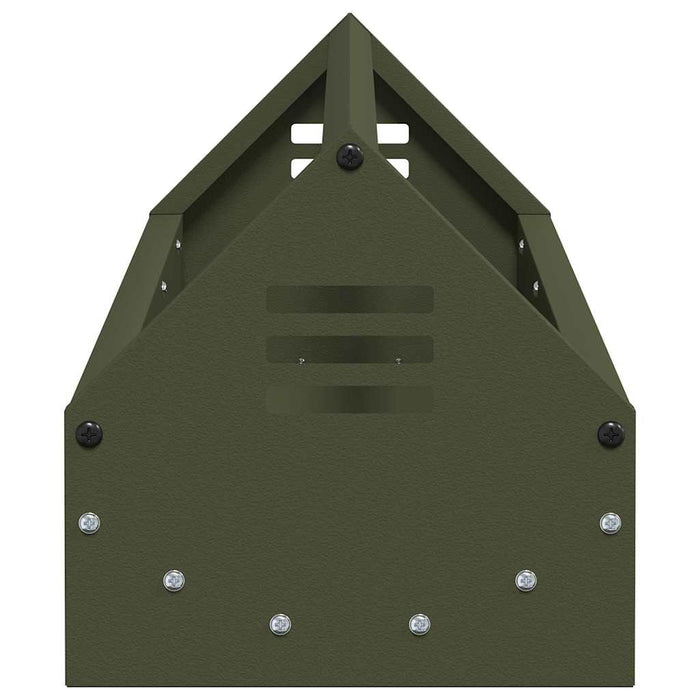 Mangiatoia per polli Verde oliva 108 x 20,5 x 20 cm 874613