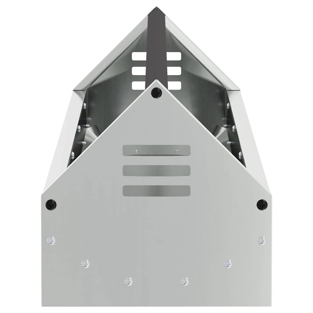 Mangiatoia per polli Argento 108 x 20,5 x 20 cm Acciaio zincato 874614