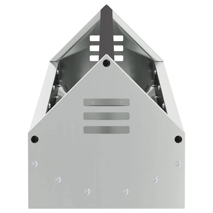 Mangiatoia per polli Argento 108 x 20,5 x 20 cm Acciaio zincato 874614