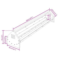 Mangiatoia per polli Argento 108 x 20,5 x 20 cm Acciaio zincato 874614