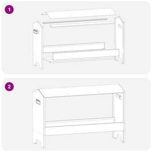 Mangiatoia per polli Argento 81 x 32 x 53,5 cm Acciaio zincato 874620