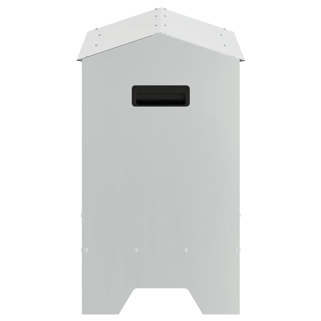 Mangiatoia per polli Argento 81 x 32 x 53,5 cm Acciaio zincato 874620