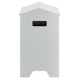 Mangiatoia per polli Argento 81 x 32 x 53,5 cm Acciaio zincato 874620