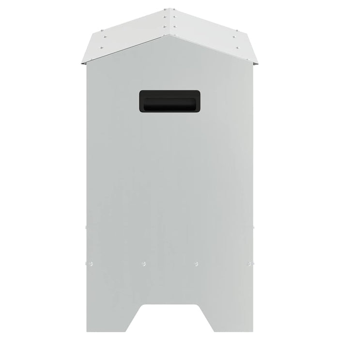 Mangiatoia per polli Argento 81 x 32 x 53,5 cm Acciaio zincato 874620