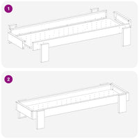 Mangiatoia per polli Nero 80 x 28 x 13.5 cm 874621