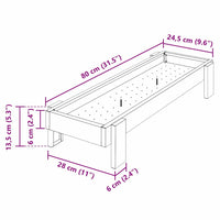 Mangiatoia per polli Argento 80 x 28 x 13.5 cm Acciaio zincato 874623