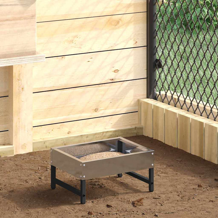 Mangiatore per Uccelli Argento 80 x 28 x 13.5 cm 874626