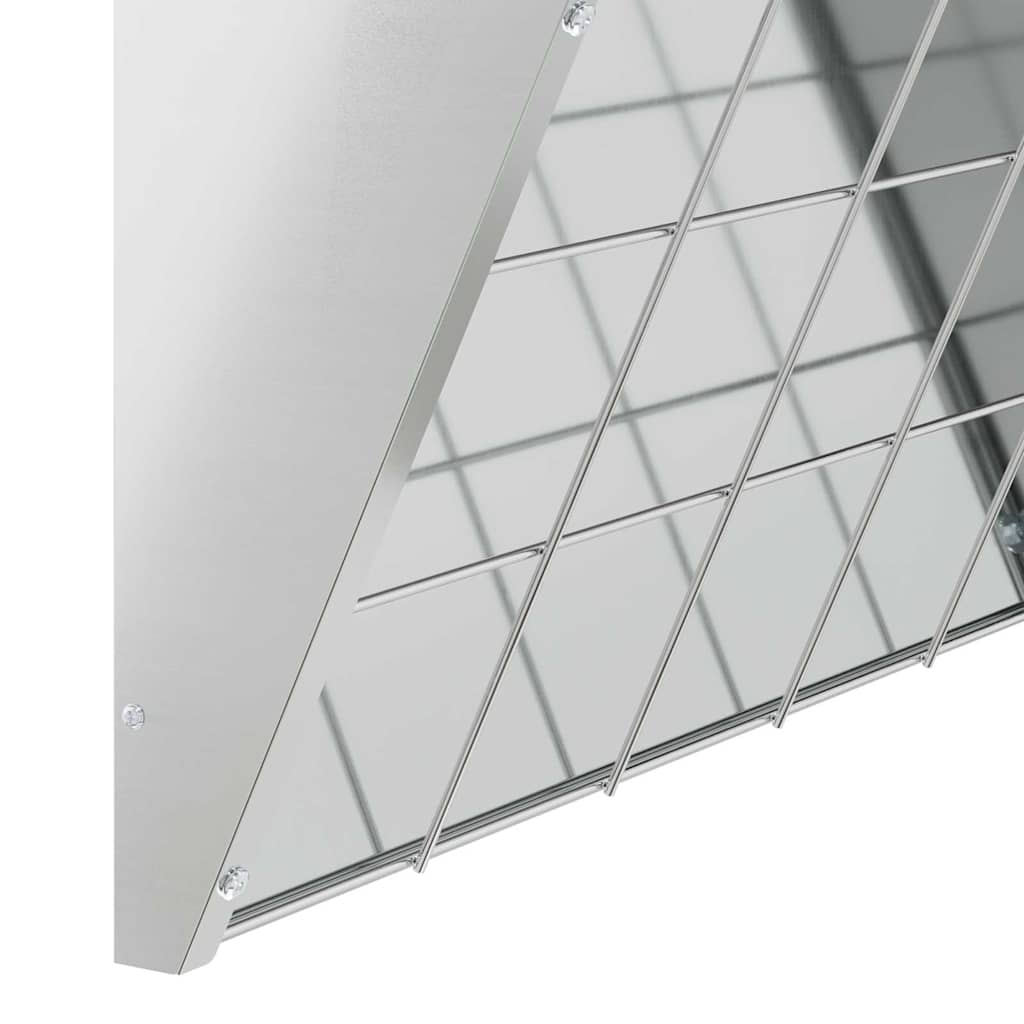 Mangiatore Appeso per Fieno Argento 61 x 33 x 66 cm 874635