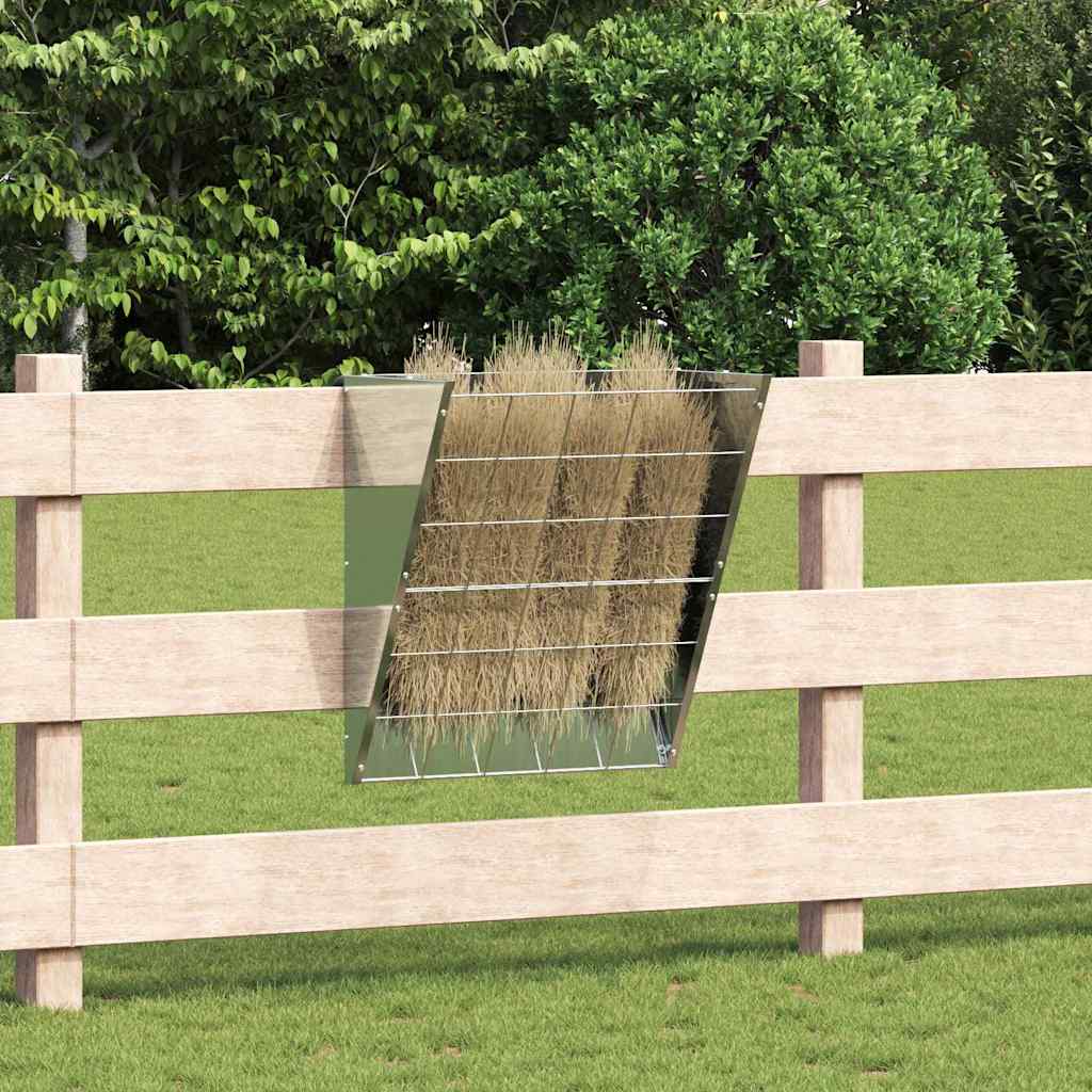 Mangiatore Appeso per Fieno Argento 61 x 33 x 66 cm 874635