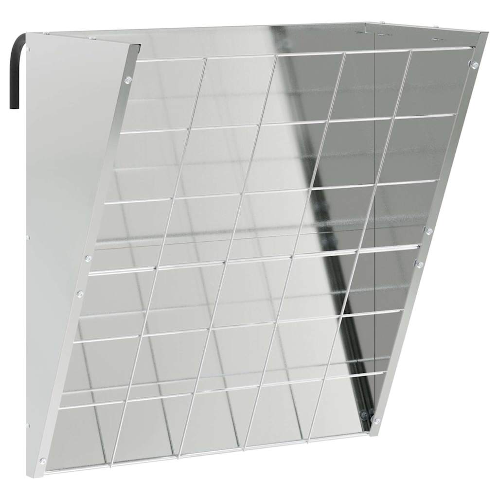 Mangiatore Appeso per Fieno Argento 61 x 33 x 66 cm 874635
