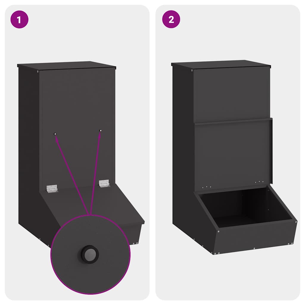 Nutriente per Maiali Nero 55 x 51 x 91.5 cm 874636