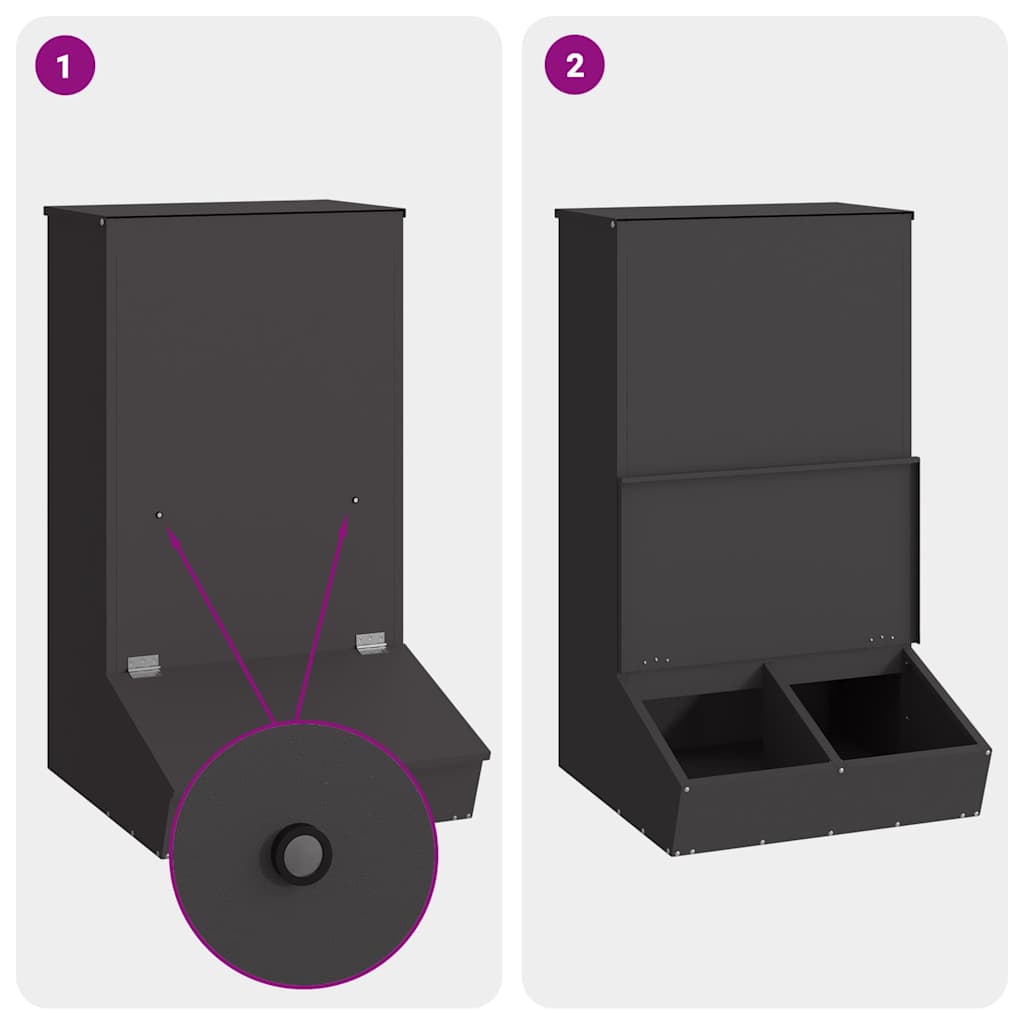 Nutriente per Maiali Nero 55 x 51 x 91.5 cm 874639