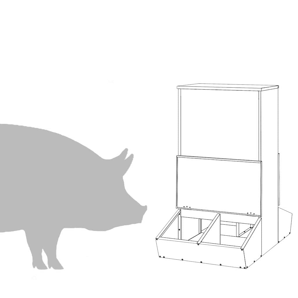 Nutriente per Maiali Argento 55 x 51 x 91.5 cm Acciaio zincato 874641