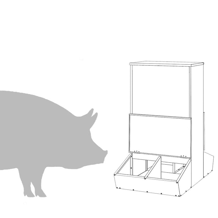 Nutriente per Maiali Argento 55 x 51 x 91.5 cm Acciaio zincato 874644