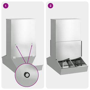 Nutriente per Maiali Argento 55 x 51 x 91.5 cm Acciaio zincato 874644