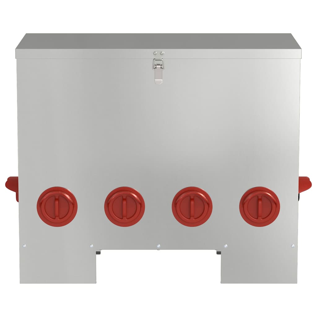 Feeder per pollo Argento 60.5 x 29 x 51 cm Acciaio zincato 874647