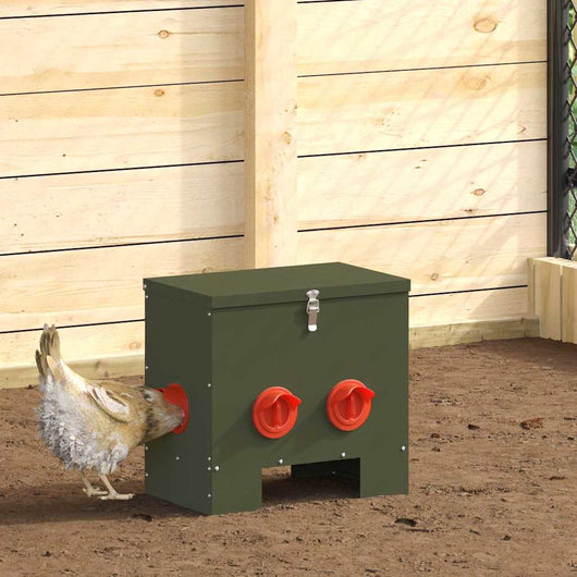 Feeder per pollo Verde oliva 60.5 x 29 x 51 cm 874652