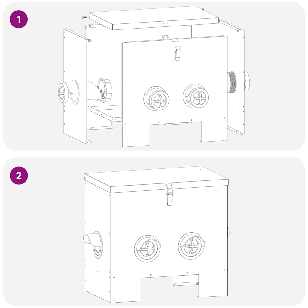 Feeder per pollo Argento 60.5 x 29 x 51 cm Acciaio zincato 874653