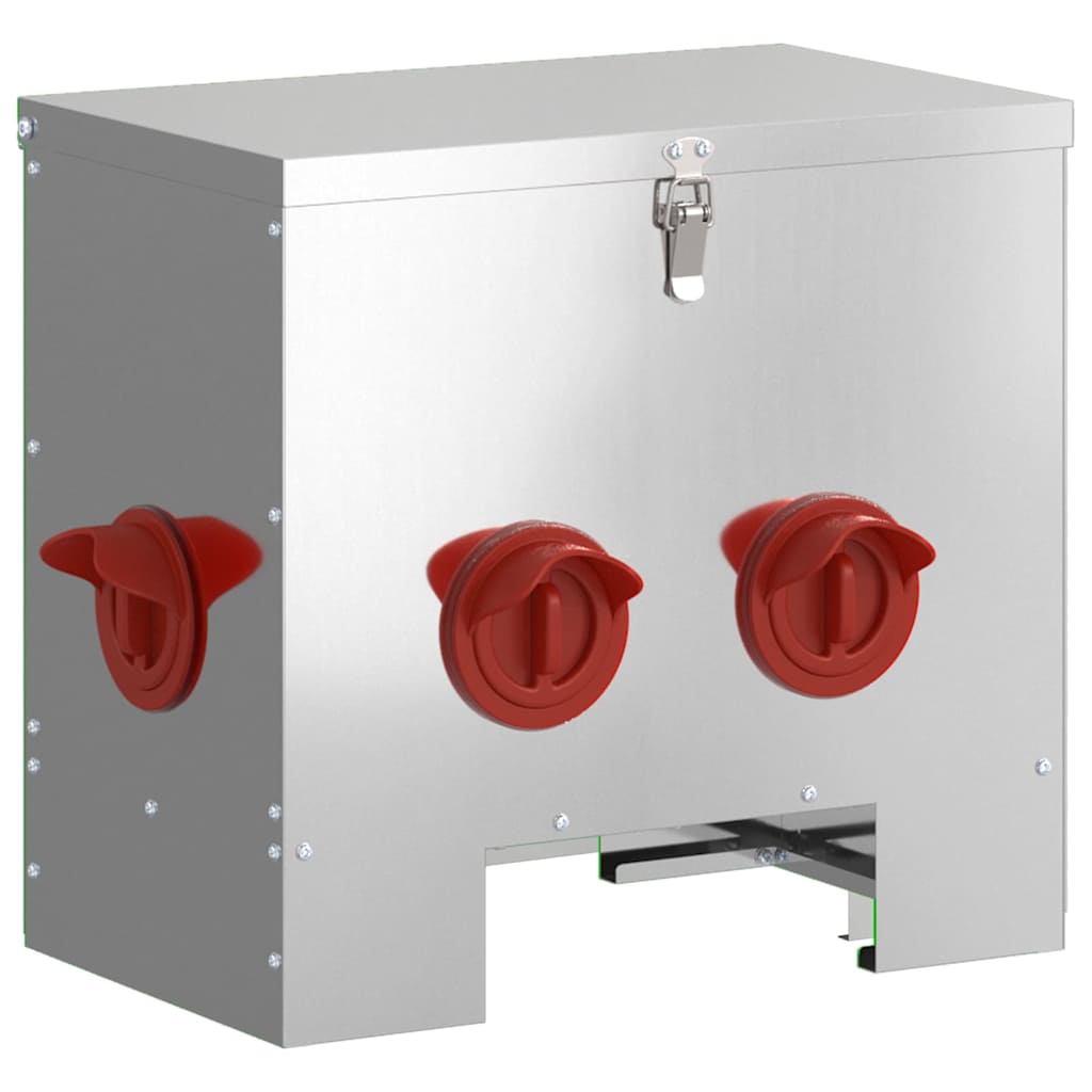 Feeder per pollo Argento 60.5 x 29 x 51 cm Acciaio zincato 874653