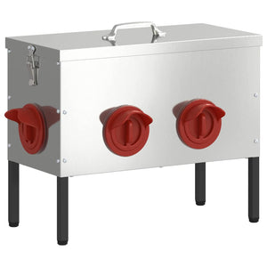 Feeder per pollo Argento 41,5 x 20,5 x 33 cm Acciaio zincato 874656