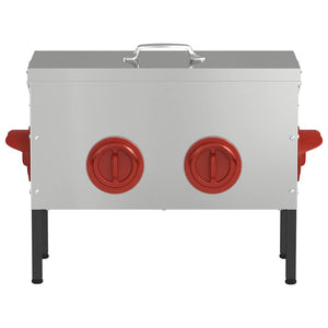 Feeder per pollo Argento 41,5 x 20,5 x 33 cm Acciaio zincato 874656