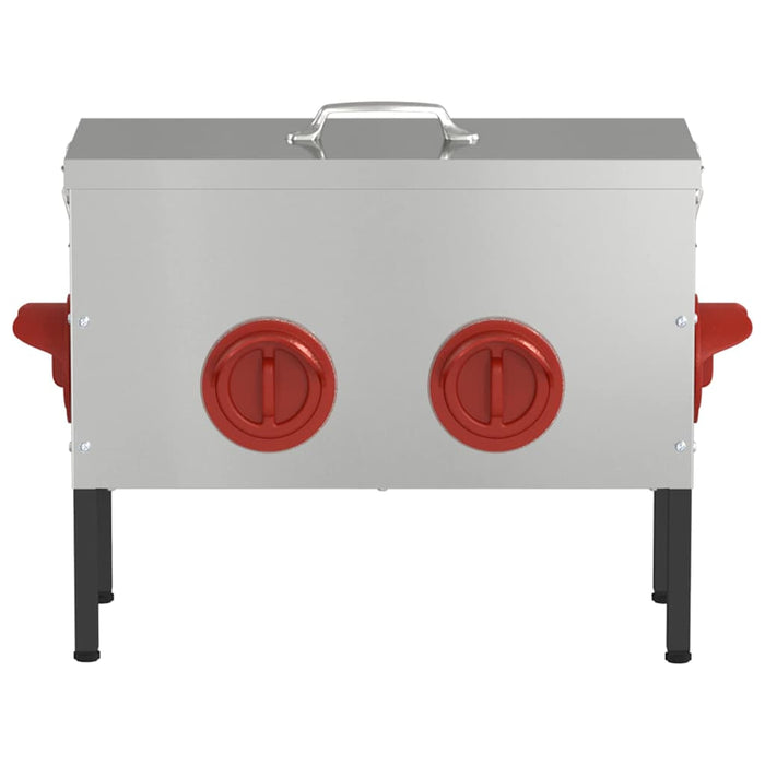 Feeder per pollo Argento 41,5 x 20,5 x 33 cm Acciaio zincato 874656