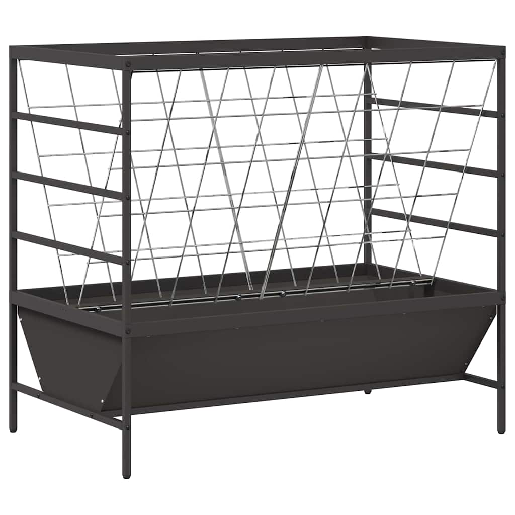 Mangiatore per Bestiame Nero 100 x 60 x 90 cm 874657