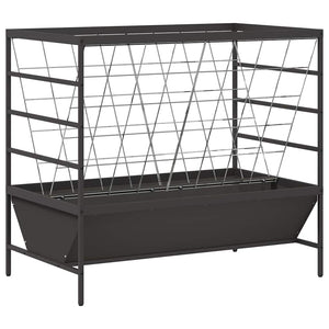 Mangiatore per Bestiame Nero 100 x 60 x 90 cm 874657