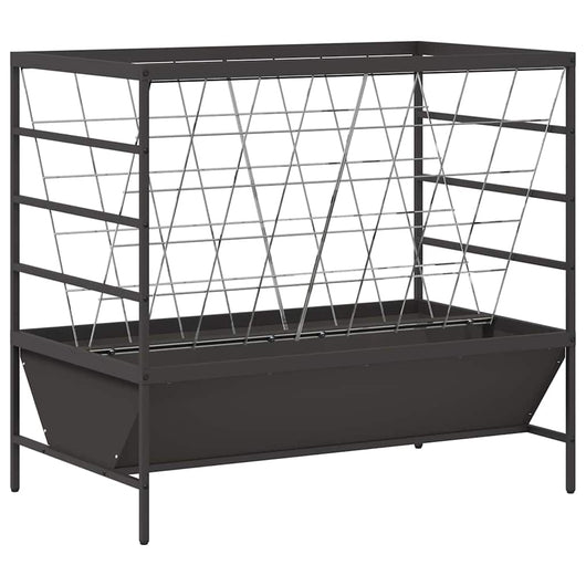 Mangiatore per Bestiame Nero 100 x 60 x 90 cm 874657