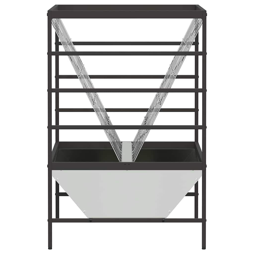 Mangiatore per Bestiame Argento 100 x 60 x 90 cm 874659