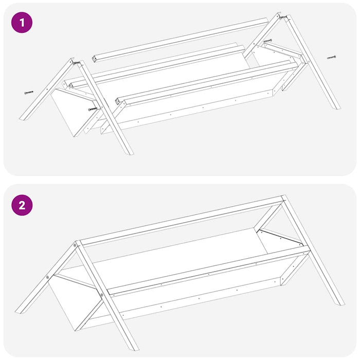 Abbeveratoio per bestiame Nero 111 x 76 x 38 cm 874660