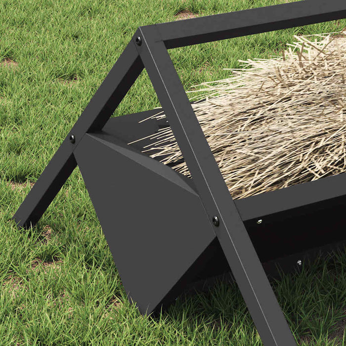 Abbeveratoio per bestiame Nero 111 x 76 x 38 cm 874660