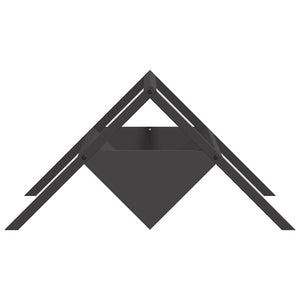 Abbeveratoio per bestiame Nero 111 x 76 x 38 cm 874660