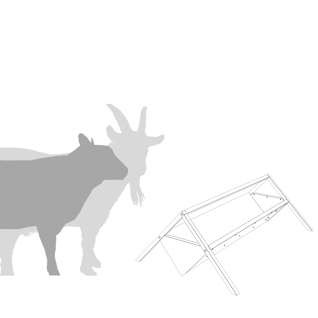 Abbeveratoio per bestiame Argento 111 x 76 x 38 cm 874662