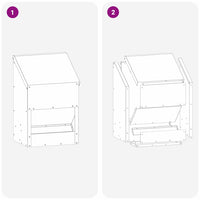 Feeder per pollo Nero 21 x 16 x 33 cm Acciaio laminato a freddo 874663