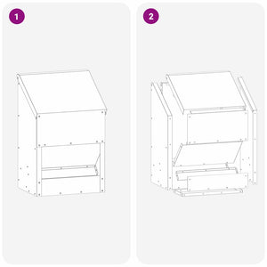 Feeder per pollo Nero 21 x 16 x 33 cm Acciaio laminato a freddo 874663