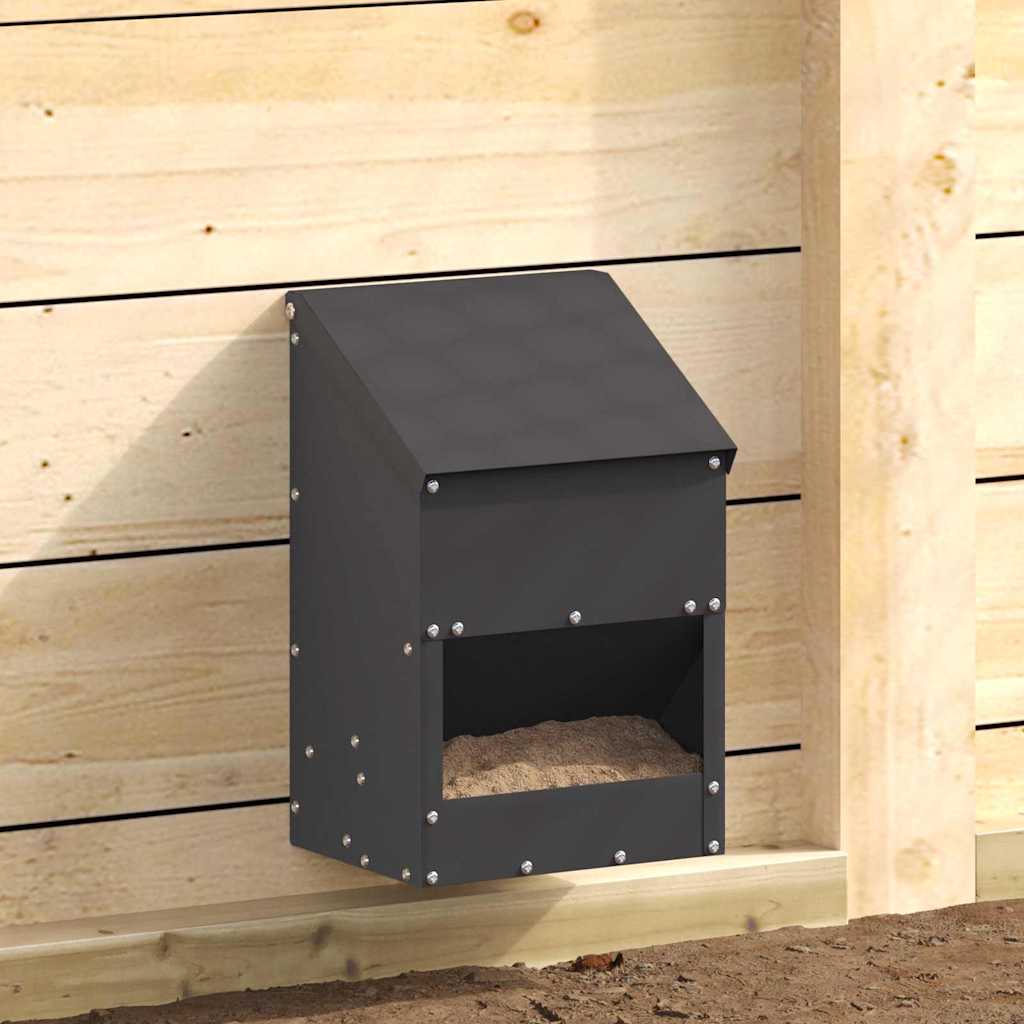 Feeder per pollo Nero 21 x 16 x 33 cm Acciaio laminato a freddo 874663