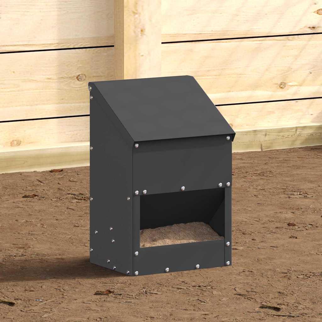 Feeder per pollo Nero 21 x 16 x 33 cm Acciaio laminato a freddo 874663