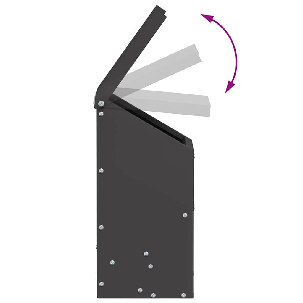 Feeder per pollo Nero 21 x 16 x 33 cm Acciaio laminato a freddo 874663