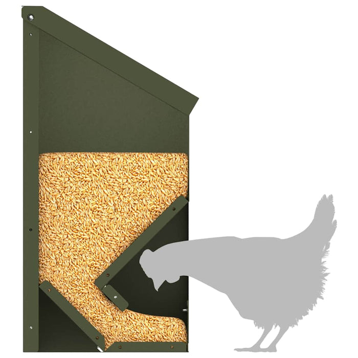 Feeder per pollo Verde oliva 21 x 16 x 33 cm 874664