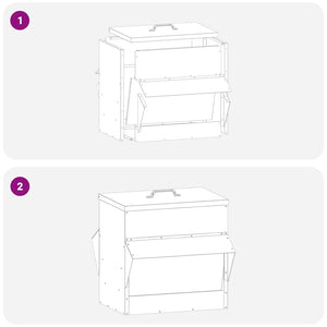 Feeder per pollo Nero 40,5 x 45 x 41 cm 874666