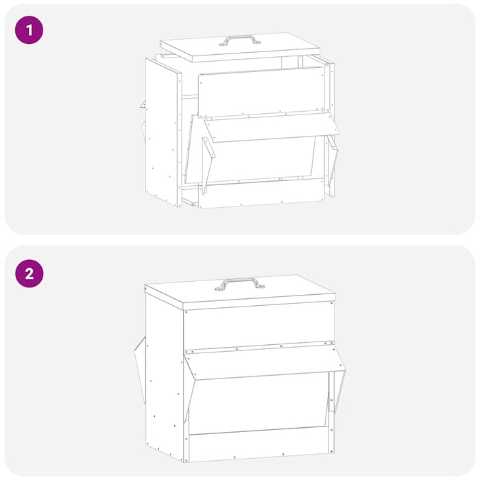 Feeder per pollo Verde oliva 40,5 x 45 x 41 cm 874667