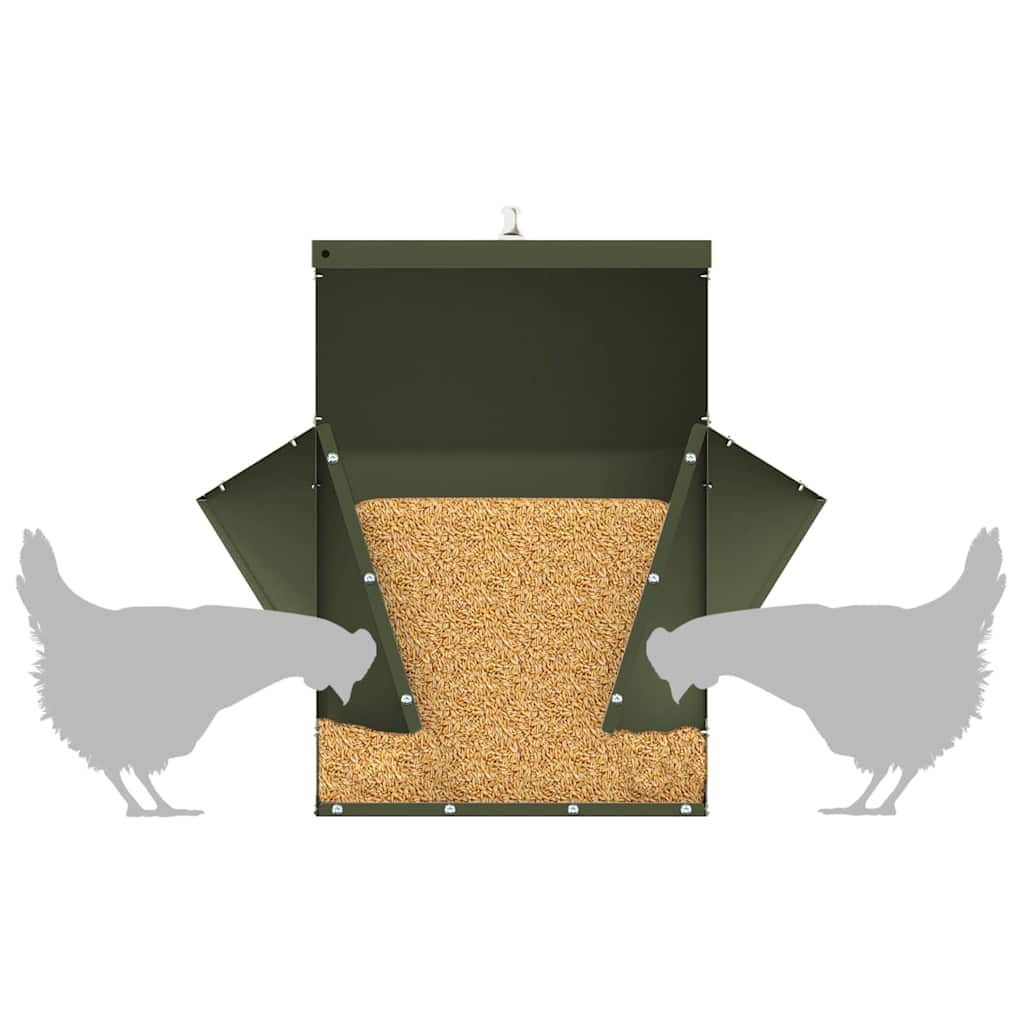 Feeder per pollo Verde oliva 40,5 x 45 x 41 cm 874667