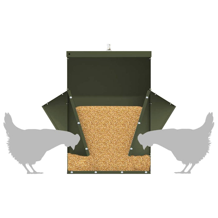 Feeder per pollo Verde oliva 40,5 x 45 x 41 cm 874667