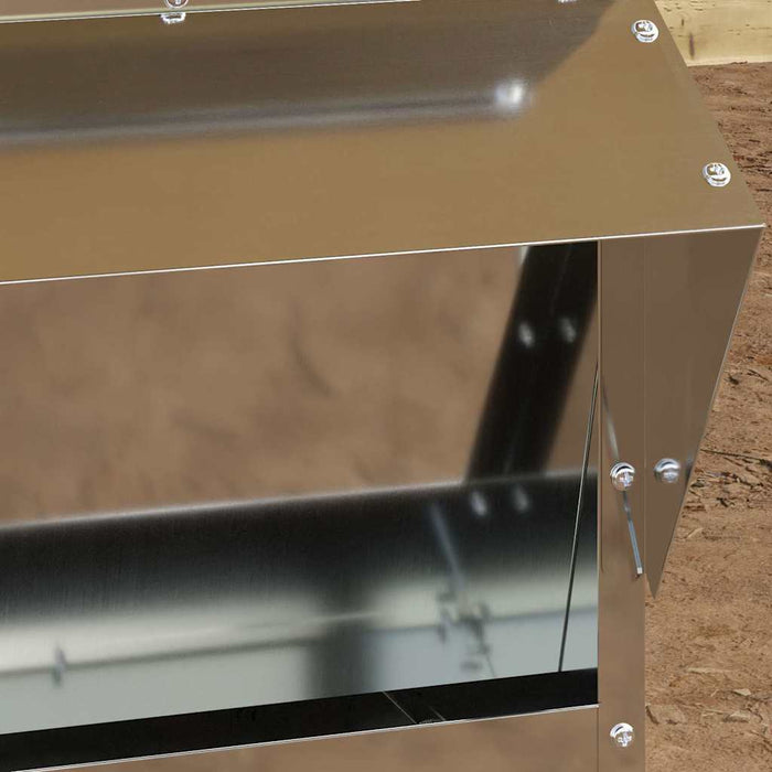 Feeder per pollo Argento 40,5 x 45 x 41 cm Acciaio zincato 874668