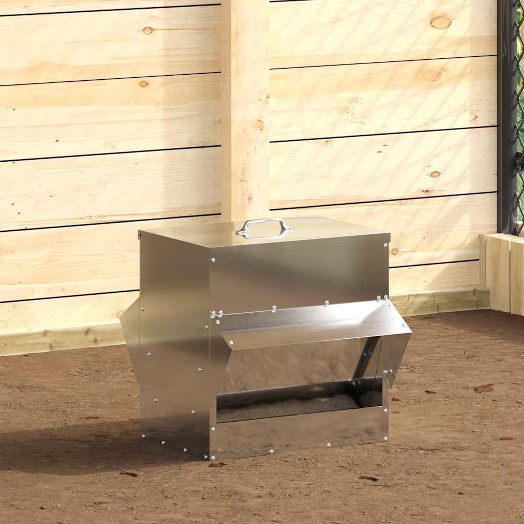 Feeder per pollo Argento 40,5 x 45 x 41 cm Acciaio zincato 874668