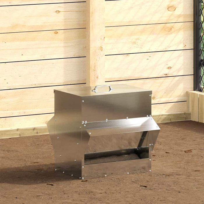 Feeder per pollo Argento 40,5 x 45 x 41 cm Acciaio zincato 874668