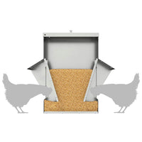 Feeder per pollo Argento 40,5 x 45 x 41 cm Acciaio zincato 874668