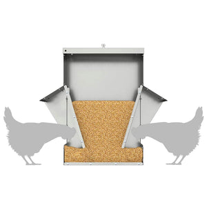 Feeder per pollo Argento 40,5 x 45 x 41 cm Acciaio zincato 874668